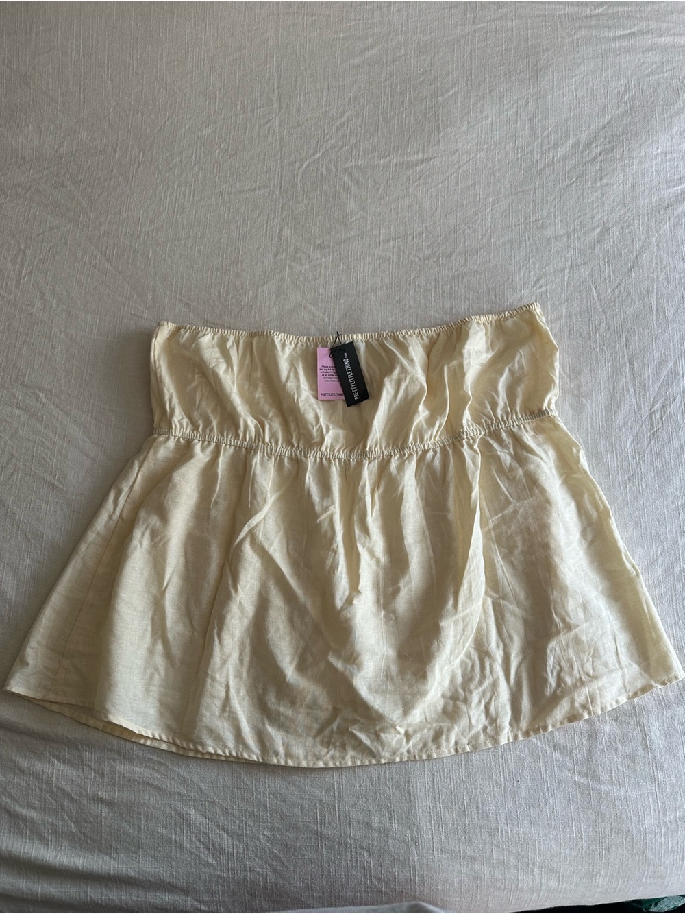 Butter Yellow Strapless Top